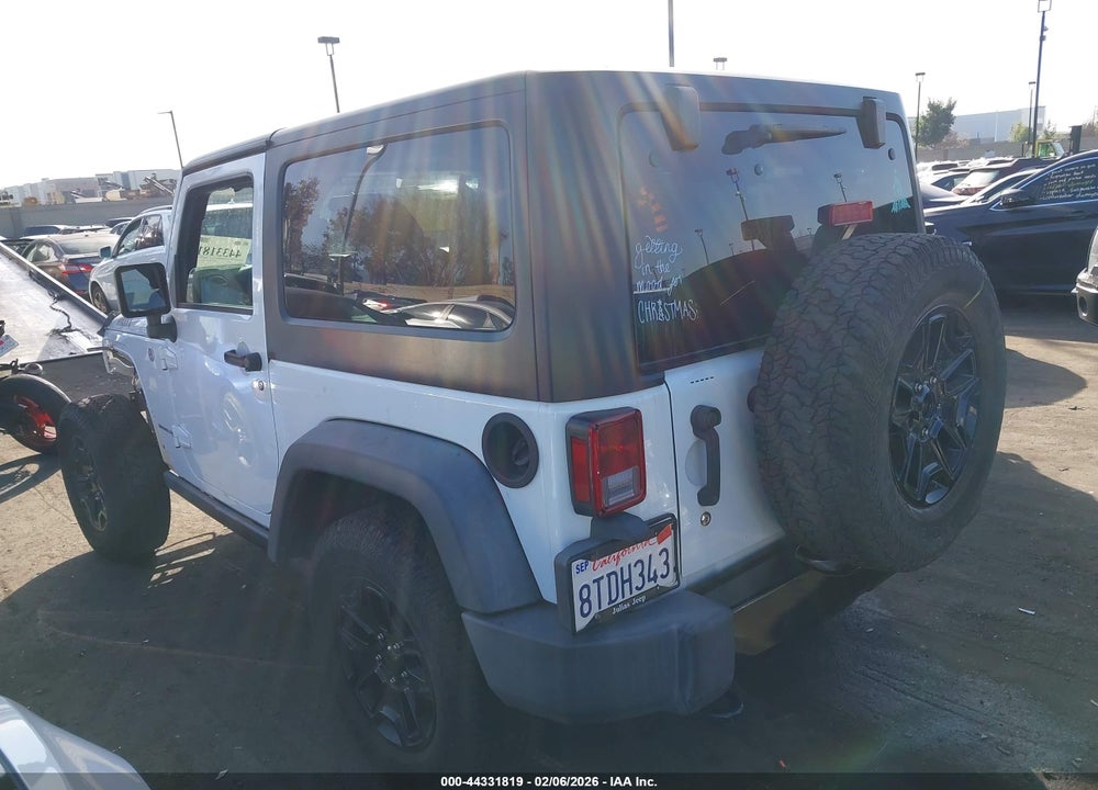 2018 JEEP WRANGLER JK WILLY WHEELER 4X4 VIN: 1C4AJWAG0JL912840