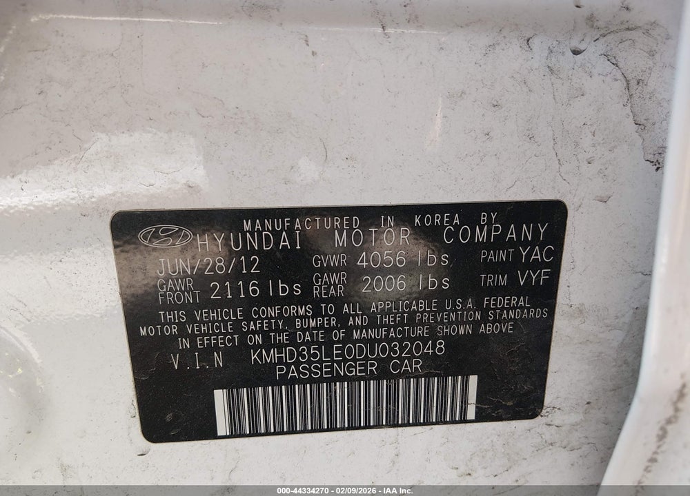 2013 HYUNDAI ELANTRA GT VIN: KMHD35LE0DU032048