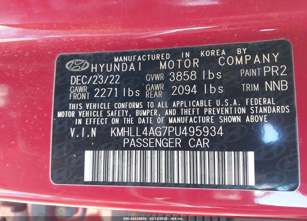 2023 HYUNDAI ELANTRA SE VIN: KMHLL4AG7PU495934