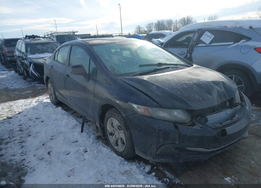 2013 HONDA CIVIC LX VIN: 19XFB2F53DE053551