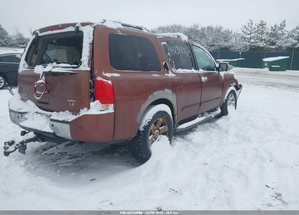 2004 NISSAN PATHFINDER ARMADA LE VIN: 5N1AA08B54N705887