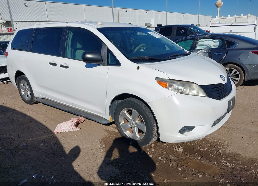 2012 TOYOTA SIENNA BASE V6 7 PASSENGER VIN: 5TDZK3DC8CS268271