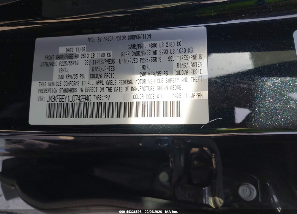 2020 MAZDA CX-5 SIGNATURE VIN: JM3KFBEY1L0742940