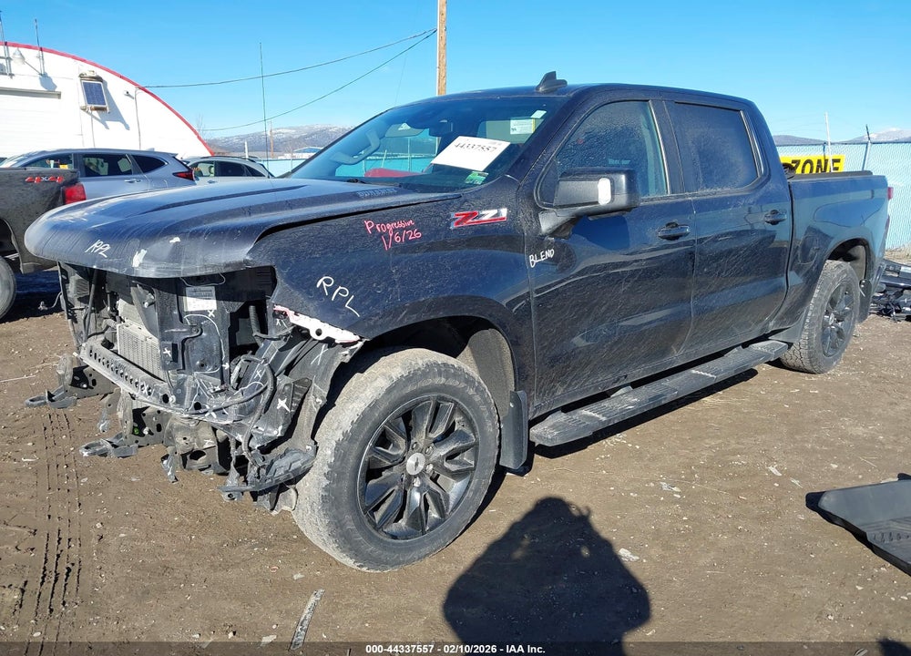2022 CHEVROLET SILVERADO 1500 4WD  SHORT BED RST VIN: 1GCUDEET4NZ584654