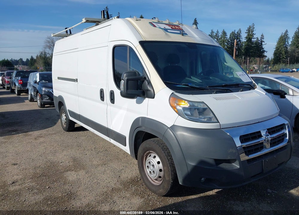 2018 RAM PROMASTER 2500 HIGH ROOF 159 WB VIN: 3C6TRVDG2JE121202