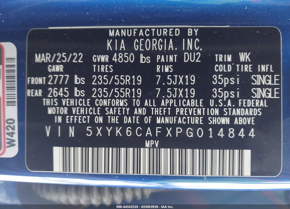 2023 KIA SPORTAGE X-LINE VIN: 5XYK6CAFXPG014844