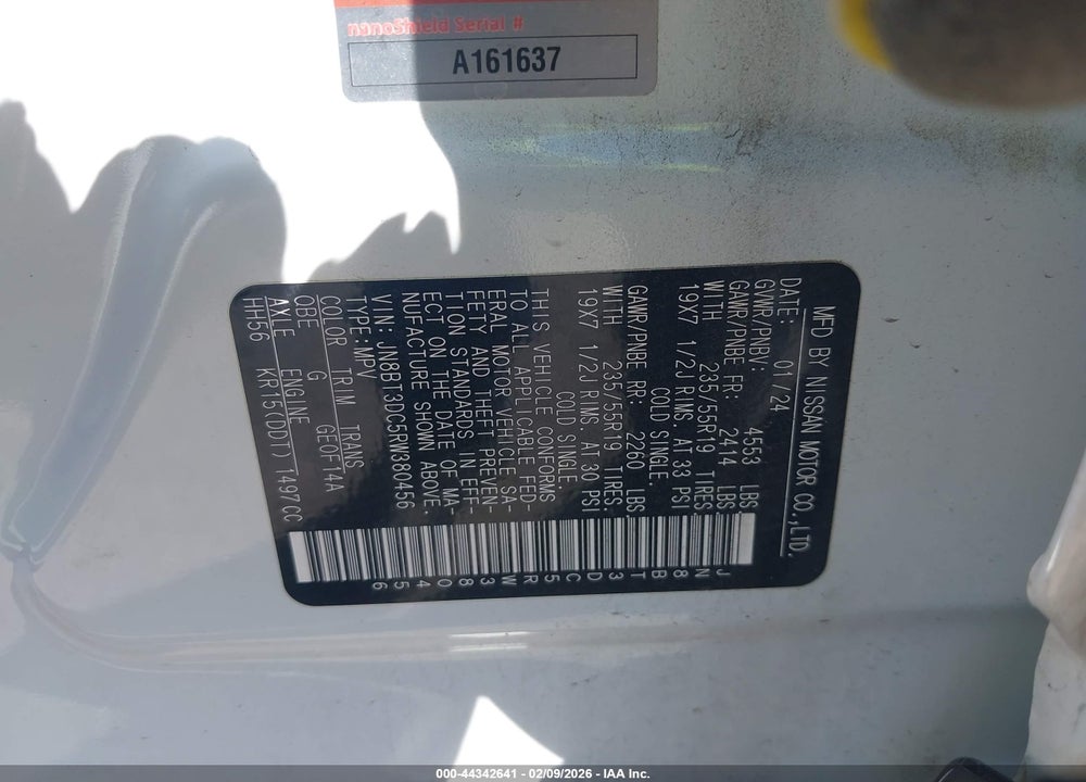 2024 NISSAN ROGUE PLATINUM FWD VIN: JN8BT3DC5RW380456