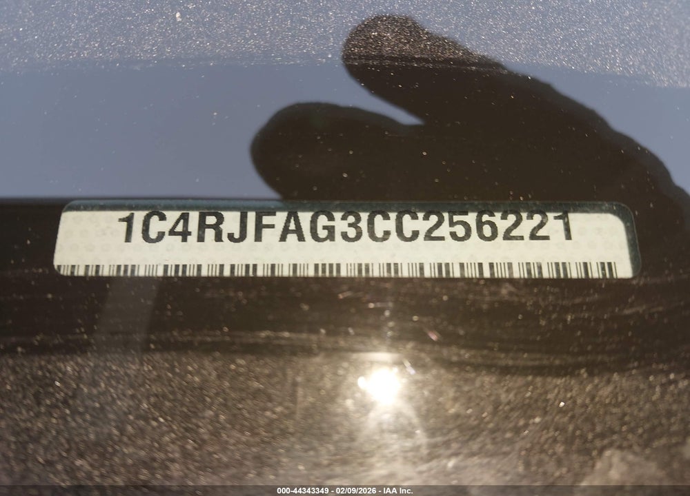 2012 JEEP GRAND CHEROKEE LAREDO VIN: 1C4RJFAG3CC256221