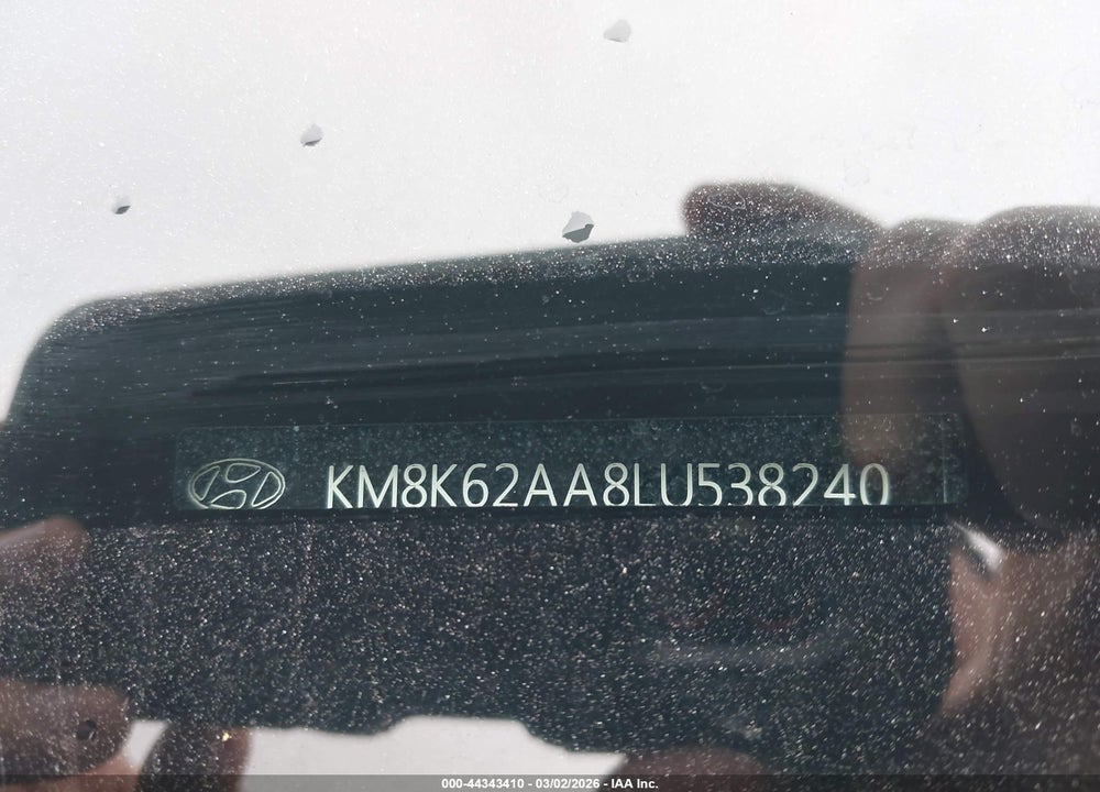 2020 HYUNDAI KONA SEL PLUS VIN: KM8K62AA8LU538240