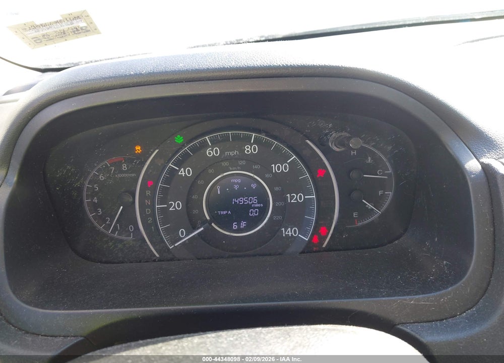 2014 HONDA CR-V LX VIN: 5J6RM4H39EL029806