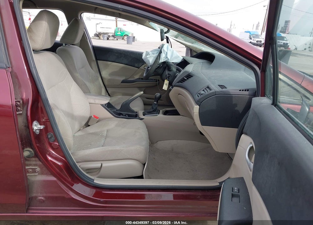 2012 HONDA CIVIC LX VIN: 2HGFB2E50CH503291