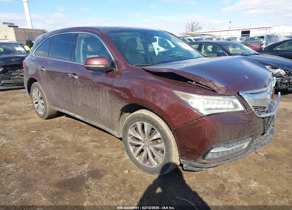 2014 ACURA MDX TECHNOLOGY PACKAGE VIN: 5FRYD4H43EB004072