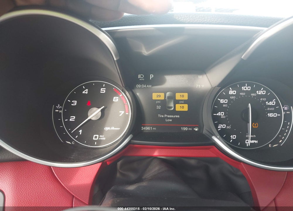 2019 ALFA ROMEO GIULIA TI SPORT RWD VIN: ZARFAMBN5K7621855
