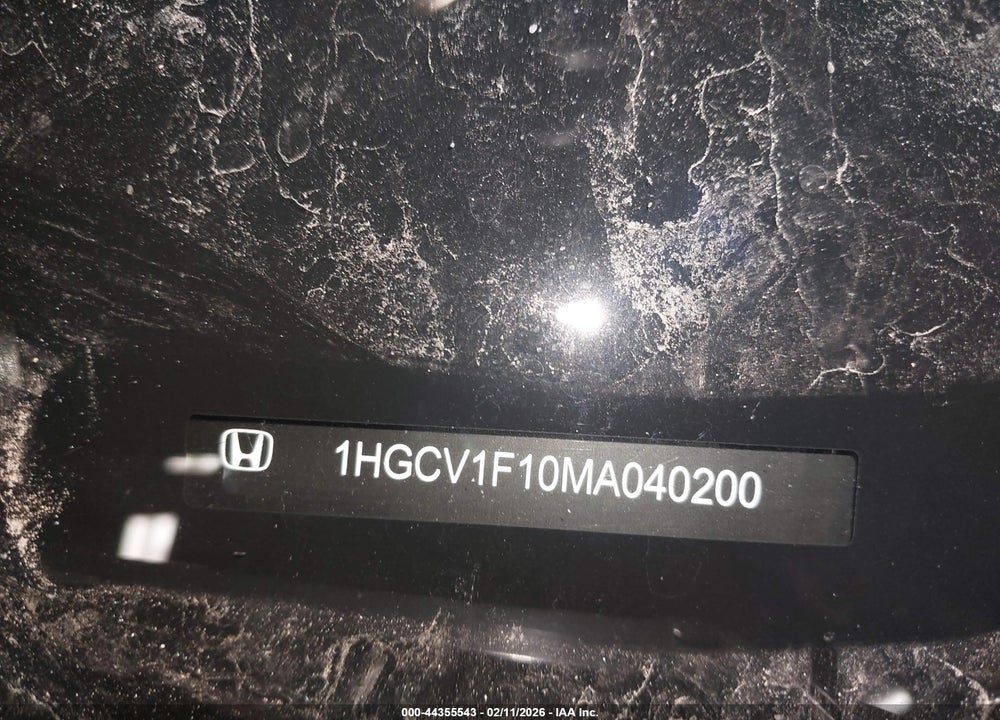 2021 HONDA ACCORD LX VIN: 1HGCV1F10MA040200