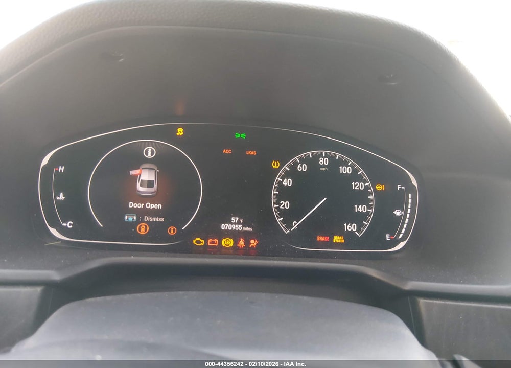 2019 HONDA ACCORD EX-L 2.0T VIN: 1HGCV2F53KA027947