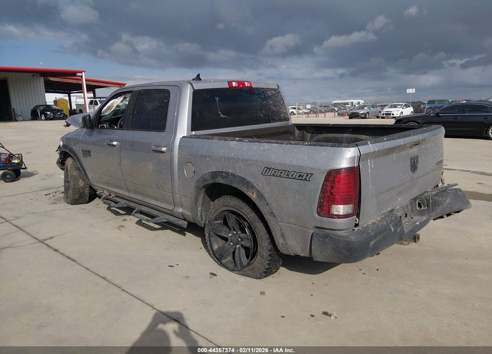 2022 RAM 1500 CLASSIC WARLOCK  4X4 5'7 BOX VIN: 1C6RR7LG4NS215740