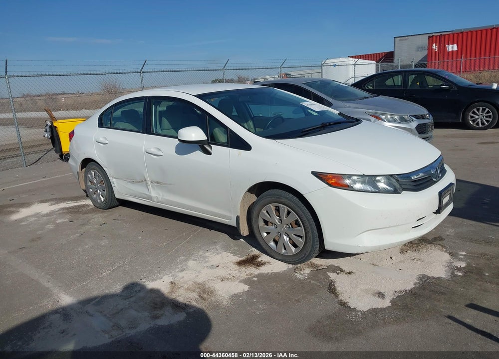 2012 HONDA CIVIC LX VIN: 19XFB2F55CE037933