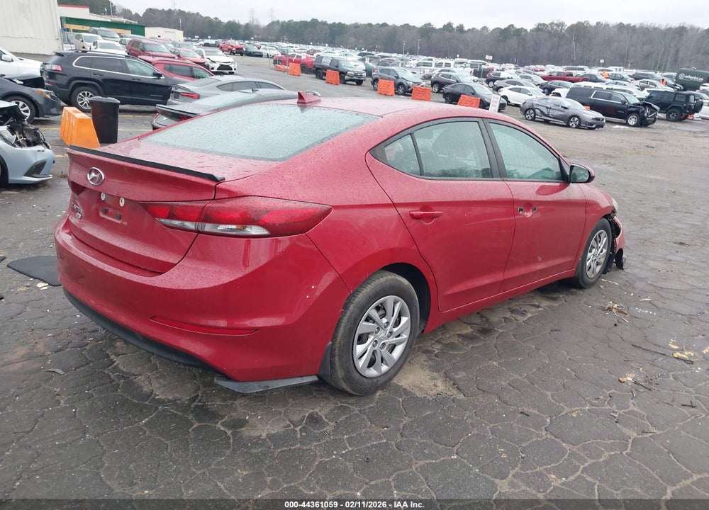 2017 HYUNDAI ELANTRA SE VIN: KMHD74LF6HU409382