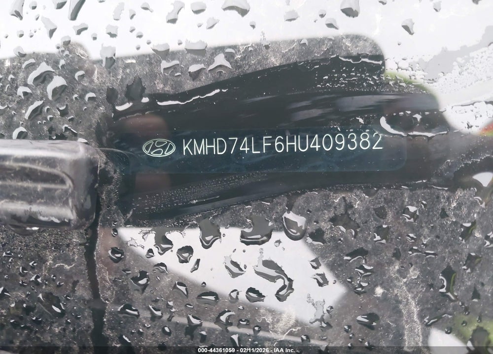 2017 HYUNDAI ELANTRA SE VIN: KMHD74LF6HU409382
