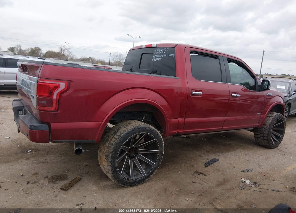 2016 FORD F-150 PLATINUM VIN: 1FTEW1CG4GFC29775
