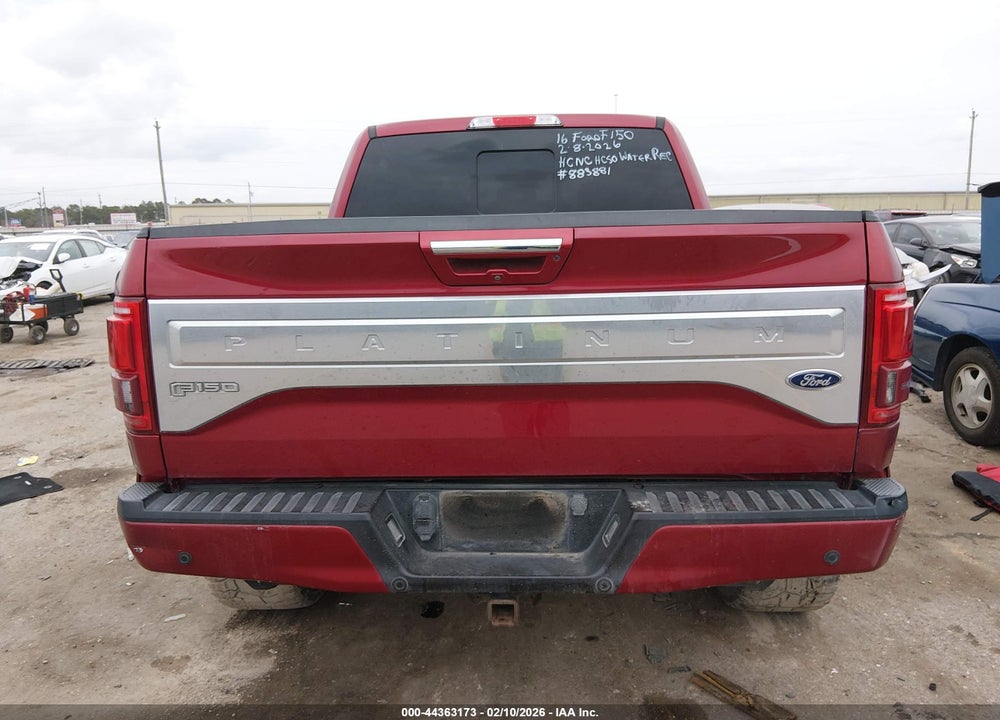 2016 FORD F-150 PLATINUM VIN: 1FTEW1CG4GFC29775