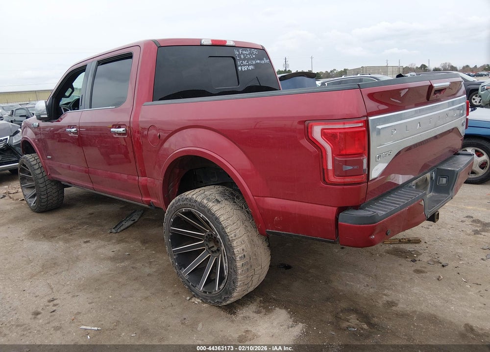 2016 FORD F-150 PLATINUM VIN: 1FTEW1CG4GFC29775