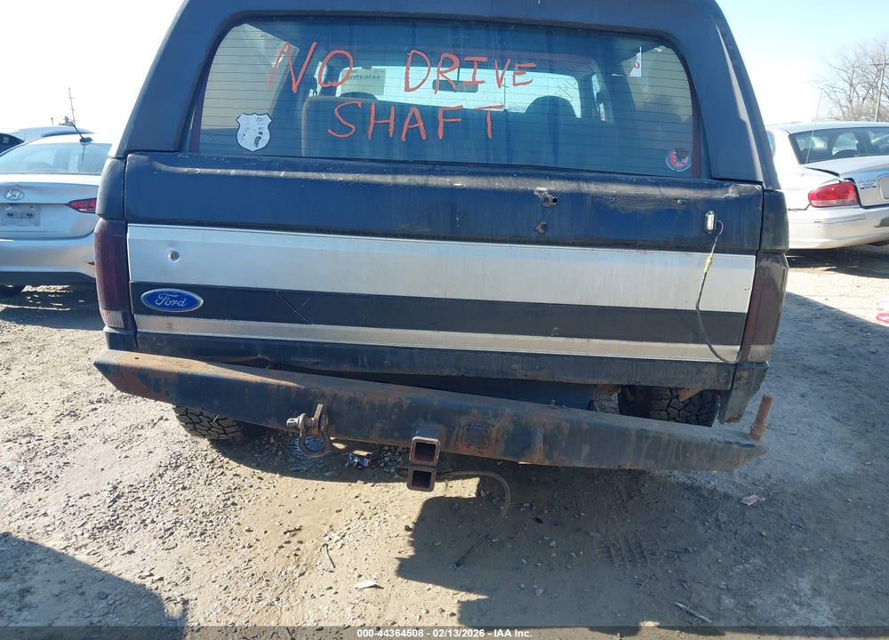 1996 FORD BRONCO U100 VIN: 1FMEU15H9TLA59609