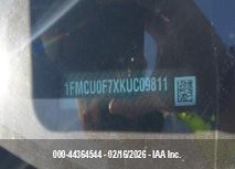 2019 FORD ESCAPE S VIN: 1FMCU0F7XKUC09811