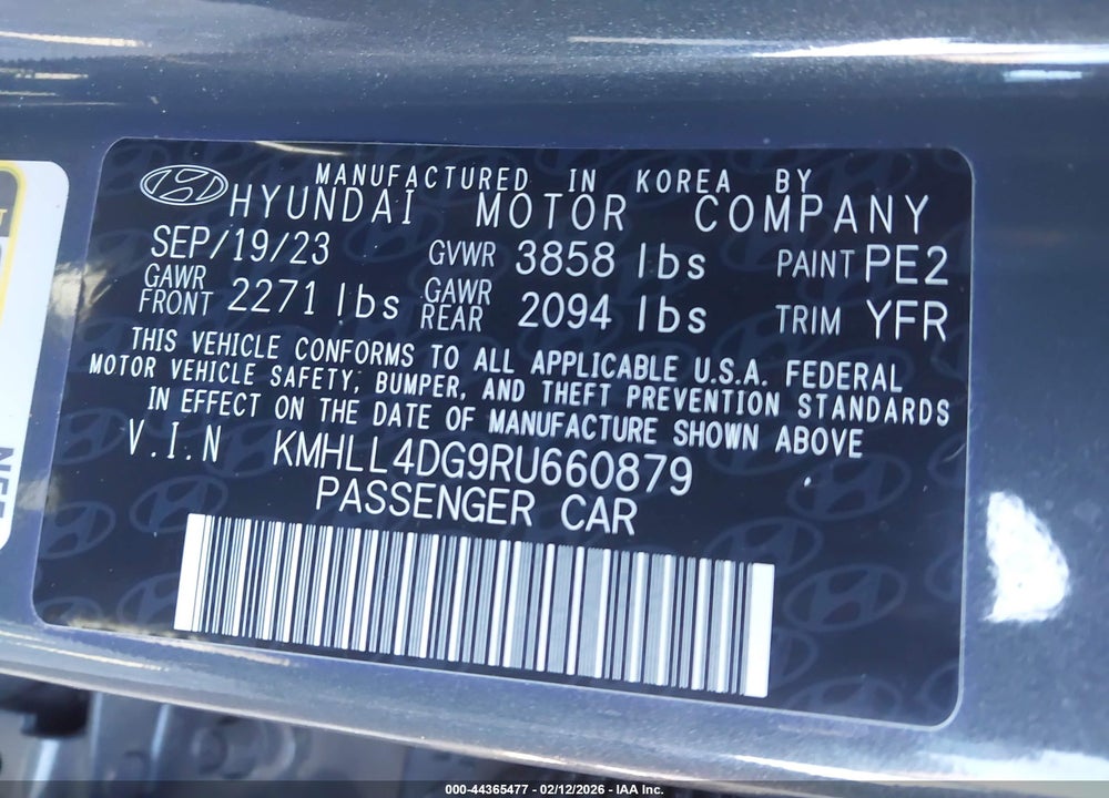 2024 HYUNDAI ELANTRA SE VIN: KMHLL4DG9RU660879
