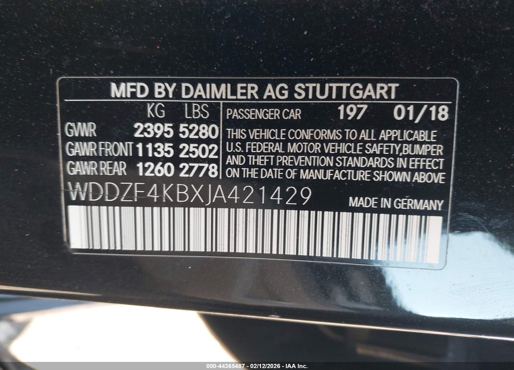 2018 MERCEDES-BENZ E 300 4MATIC VIN: WDDZF4KBXJA421429