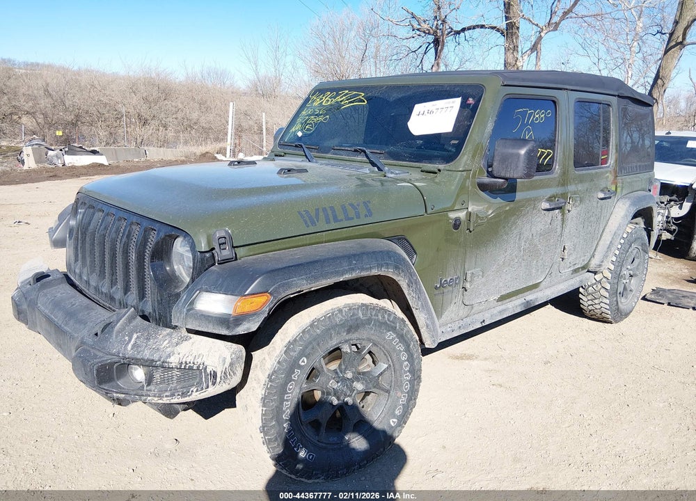 2021 JEEP WRANGLER UNLIMITED WILLYS 4X4 VIN: 1C4HJXDNXMW577880