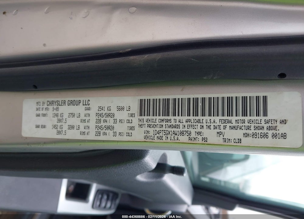 2010 DODGE NITRO SXT VIN: 1D4PT5GX1AW108750