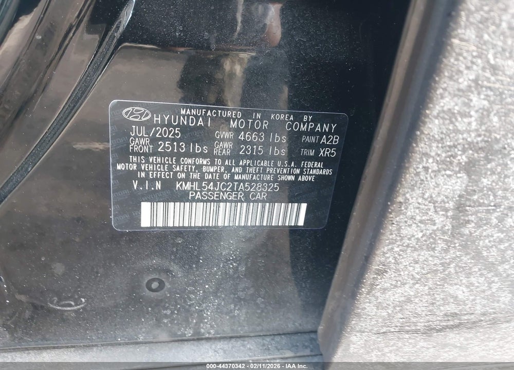 2026 HYUNDAI SONATA N LINE VIN: KMHL54JC2TA528325