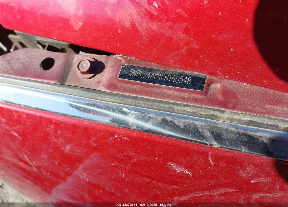 2015 HYUNDAI SONATA SE VIN: 5NPE24AF4FH160548