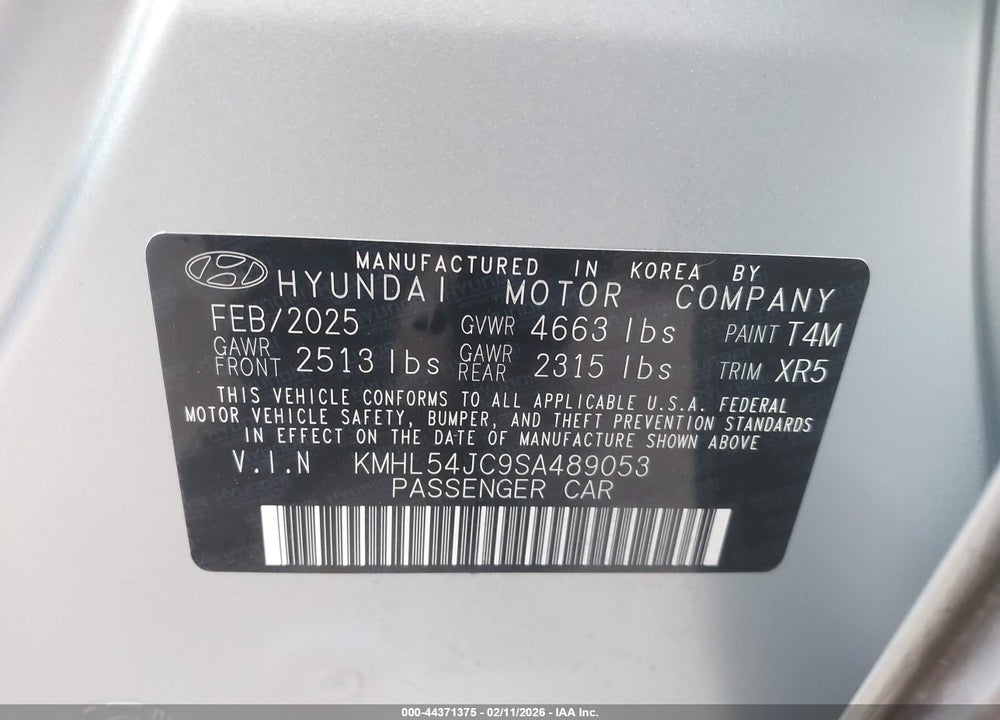 2025 HYUNDAI SONATA N LINE VIN: KMHL54JC9SA489053