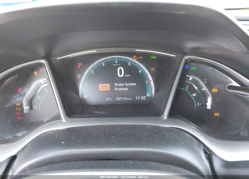 2019 HONDA CIVIC EX VIN: 2HGFC3B30KH350366