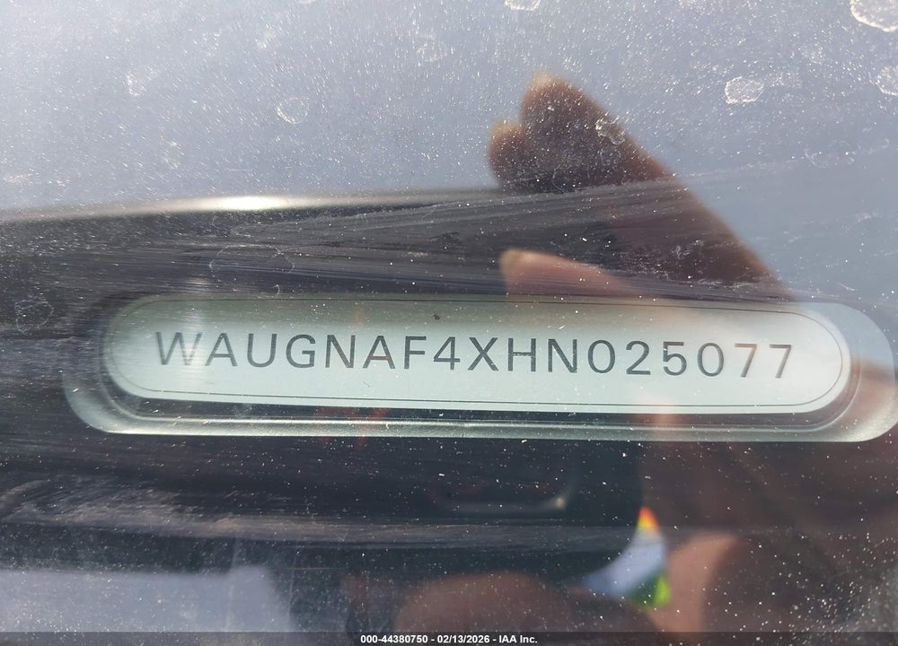2017 AUDI A4 2.0T PREMIUM VIN: WAUGNAF4XHN025077
