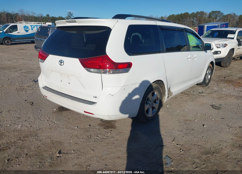 2011 TOYOTA SIENNA LE V6 VIN: 5TDKK3DC9BS096591