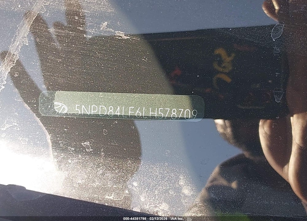 2020 HYUNDAI ELANTRA SEL VIN: 5NPD84LF6LH578709