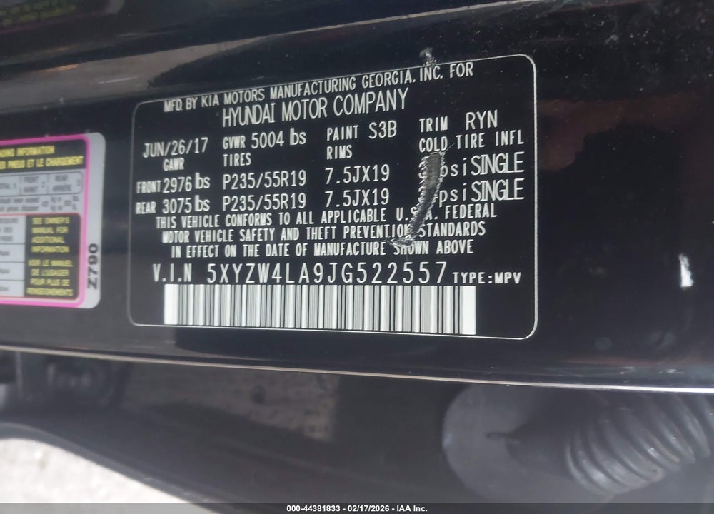 2018 HYUNDAI SANTA FE SPORT 2.0T ULTIMATE VIN: 5XYZW4LA9JG522557