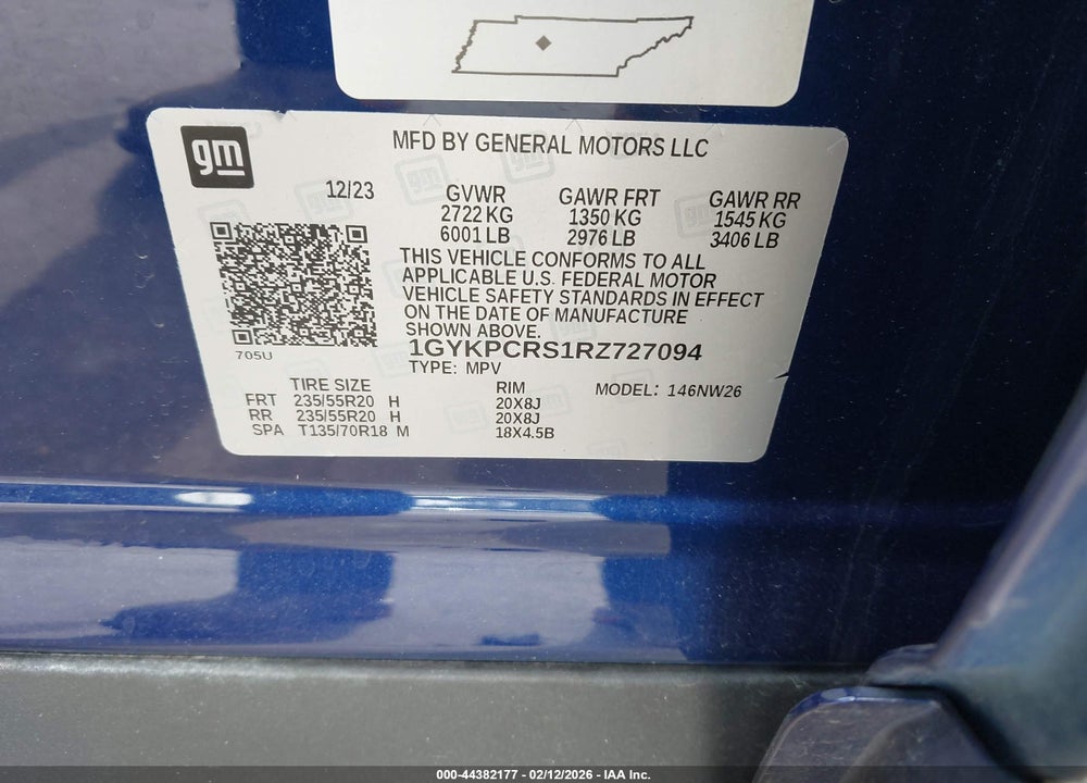 2024 CADILLAC XT6 FWD PREMIUM LUXURY VIN: 1GYKPCRS1RZ727094