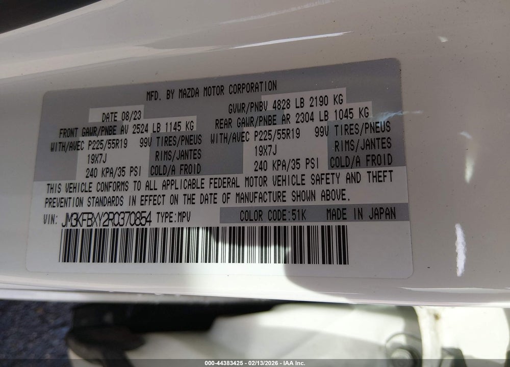 2024 MAZDA CX-5 2.5 TURBO SIGNATURE VIN: JM3KFBXY2R0370854