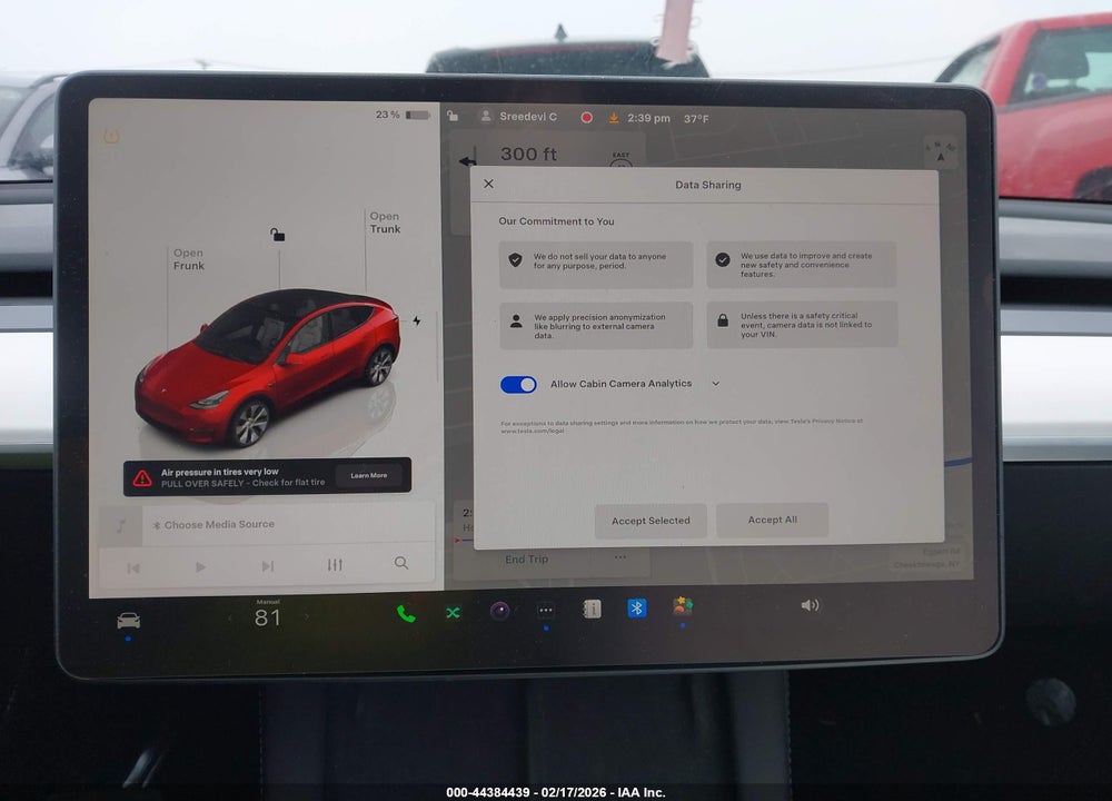 2023 TESLA MODEL Y RWD VIN: 7SAYGDED7PF957662