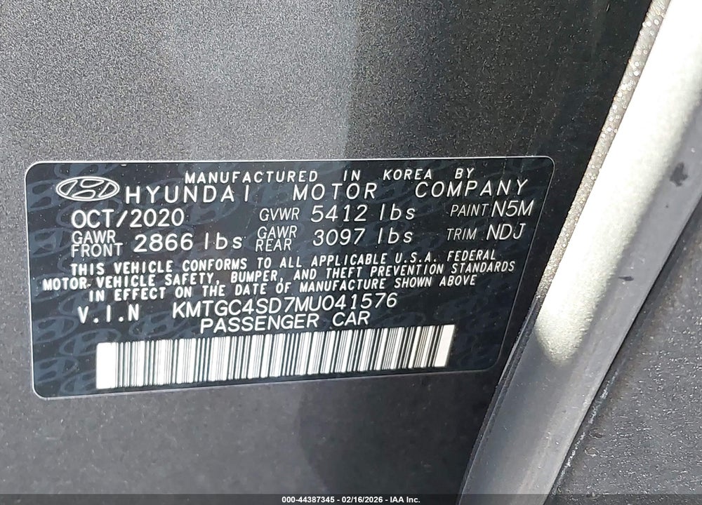 2021 GENESIS G80 3.5T RWD VIN: KMTGC4SD7MU041576