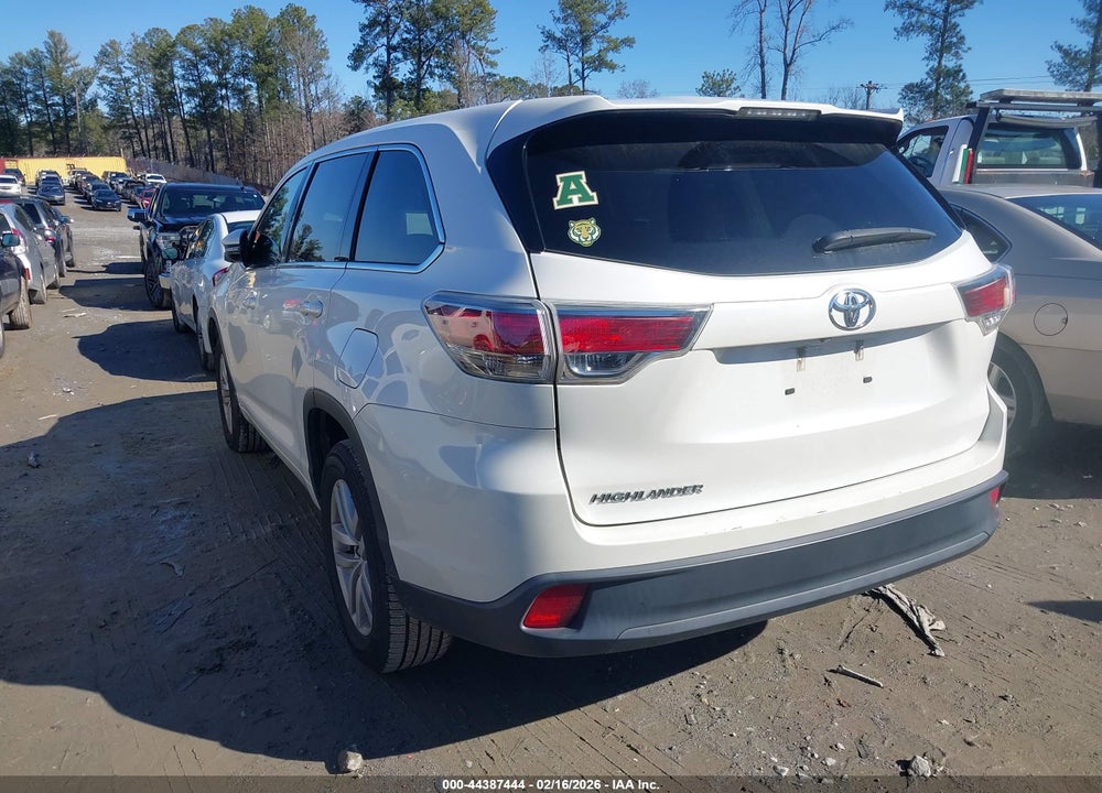 2016 TOYOTA HIGHLANDER LE V6 VIN: 5TDZKRFH0GS128085