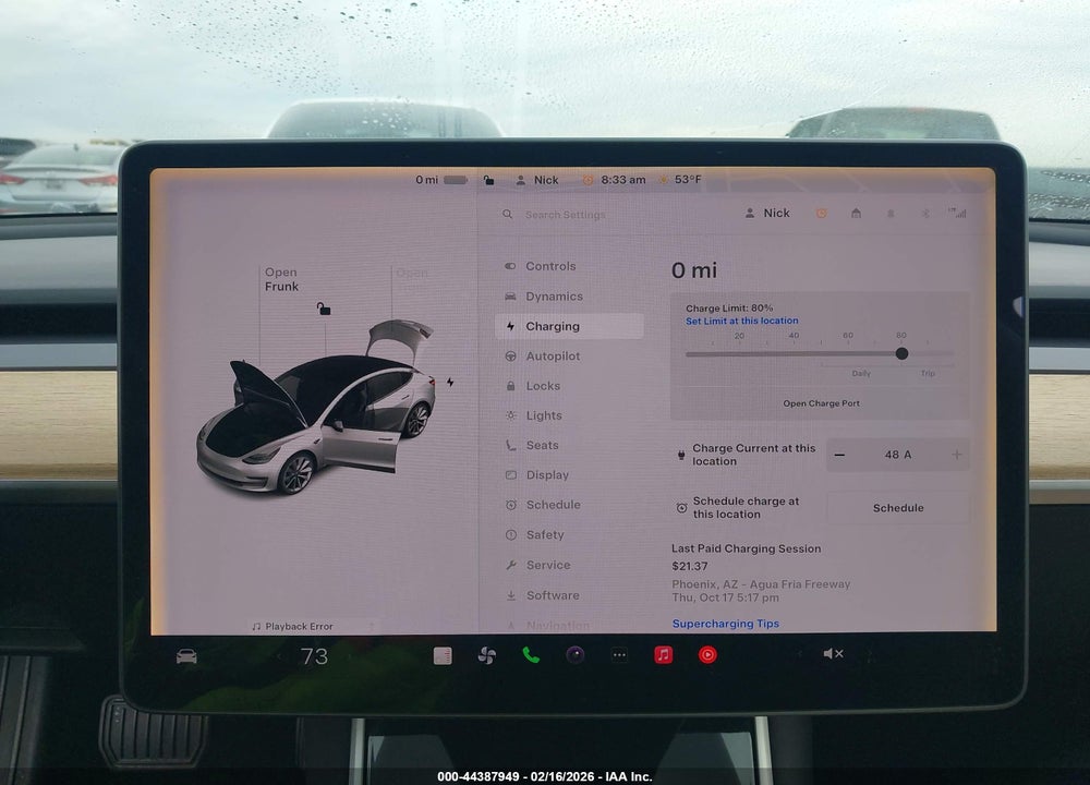2019 TESLA MODEL 3 LONG RANGE/PERFORMANCE VIN: 5YJ3E1EB9KF434128