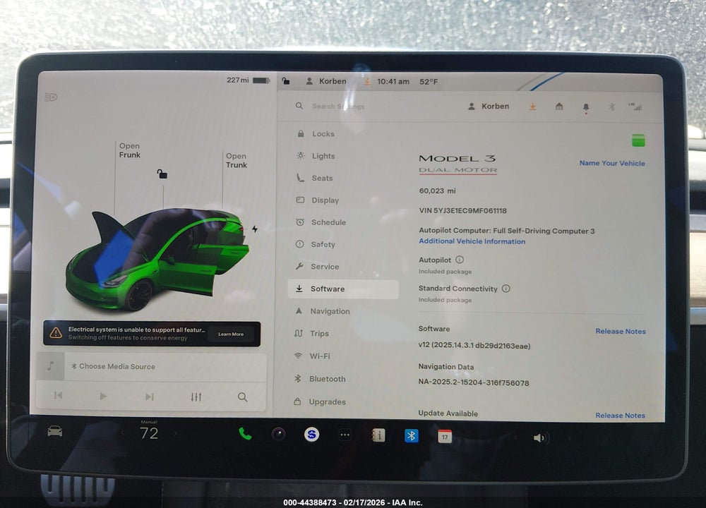 2021 TESLA MODEL 3 PERFORMANCE DUAL MOTOR ALL-WHEEL DRIVE VIN: 5YJ3E1EC9MF061118