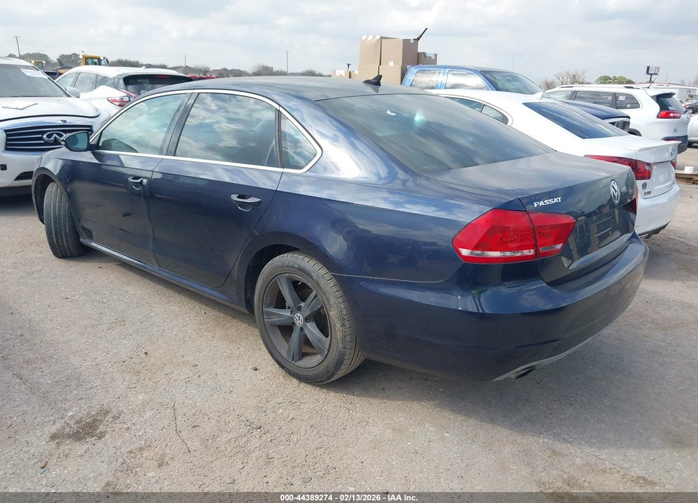 2012 VOLKSWAGEN PASSAT 2.5L SE VIN: 1VWBP7A34CC090596