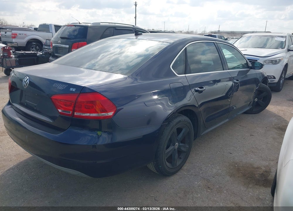2012 VOLKSWAGEN PASSAT 2.5L SE VIN: 1VWBP7A34CC090596