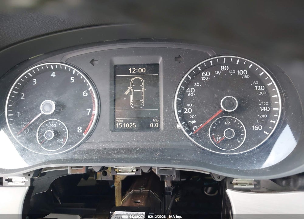 2012 VOLKSWAGEN PASSAT 2.5L SE VIN: 1VWBP7A34CC090596